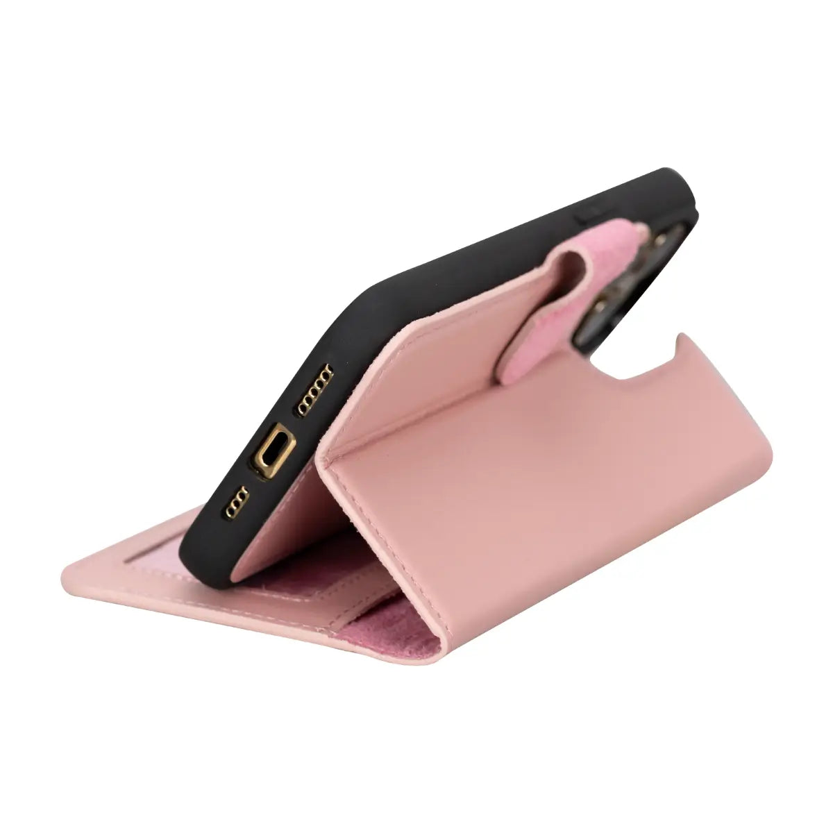 Pink Leather Wallet Case for iPhone 16 Pro Max - Slim Protective Phone Cover with Card Slots | Perfect for Everyday Use, Travel & Business (2024 Model)