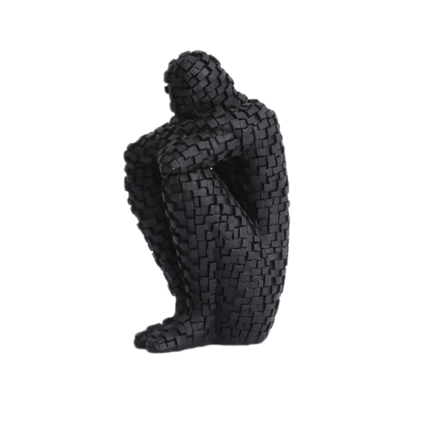 Nordic Creative Statue Bookends - Black Home & Office Decor for Bookshelf, Desk, and Gift Ideas | Modern Minimalist Design for Living Room, Study, and Workspace
