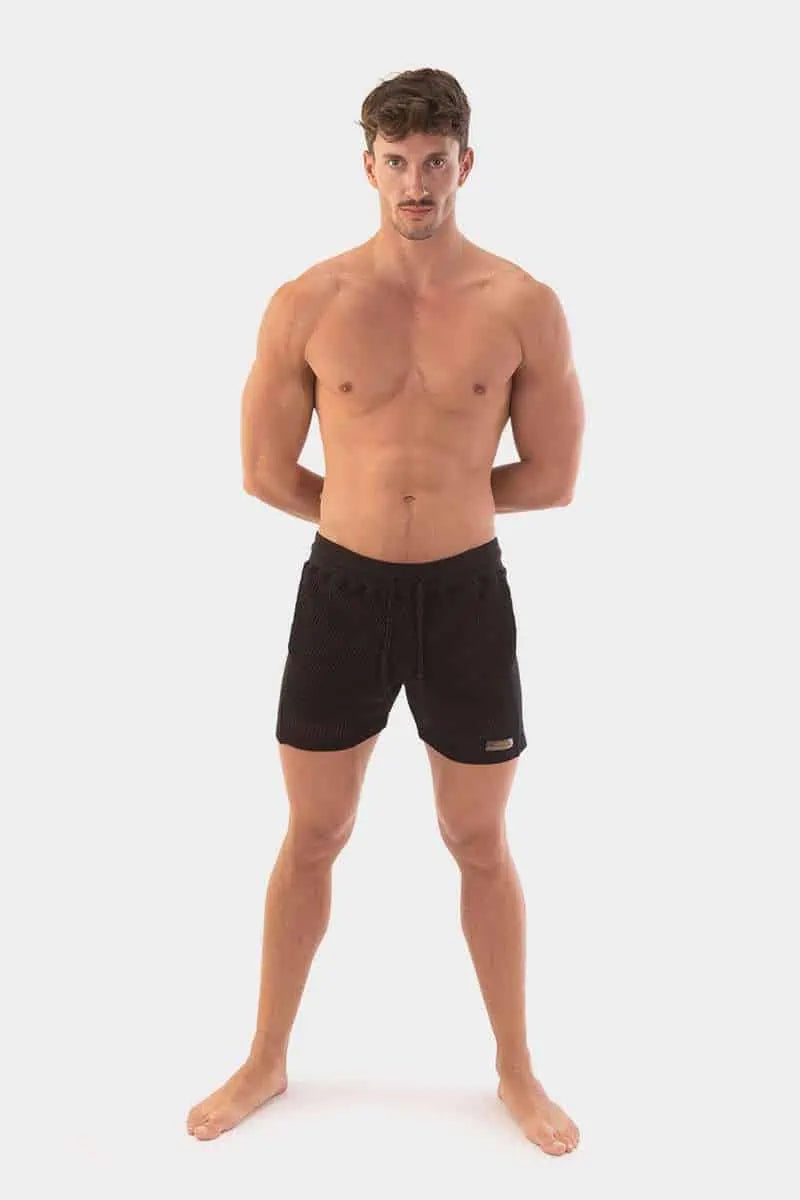 Buko 4 Black Crochet Shorts - Stylish Women's Barcode Berlin Shorts for Summer Outfits & Beach Wear