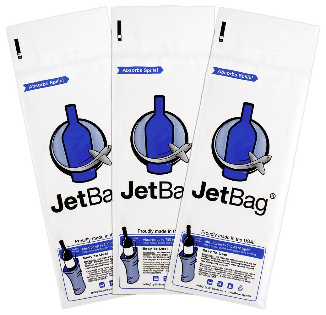 Jet Bag Bold - Original Absorbent Reusable Protective Bottle Bags (Case of 24) - Made in USA - Perfect for Spill Protection in Cars, Offices & Gyms
