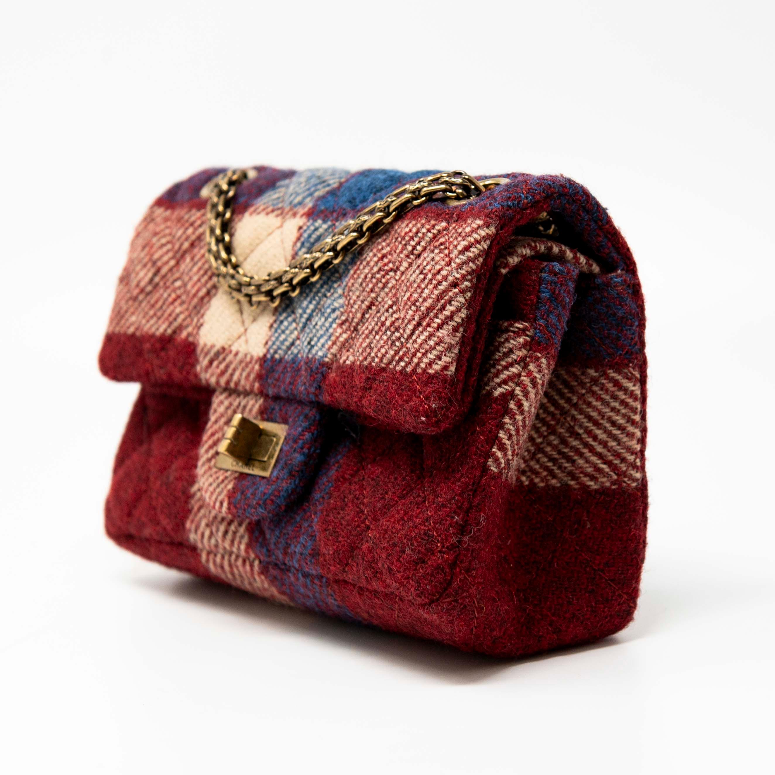 Chanel Red Tweed 2.55 Reissue 224 Flap Bag - Luxury Designer Handbag for Women | Perfect for Evening Events, Parties & Special Occasions