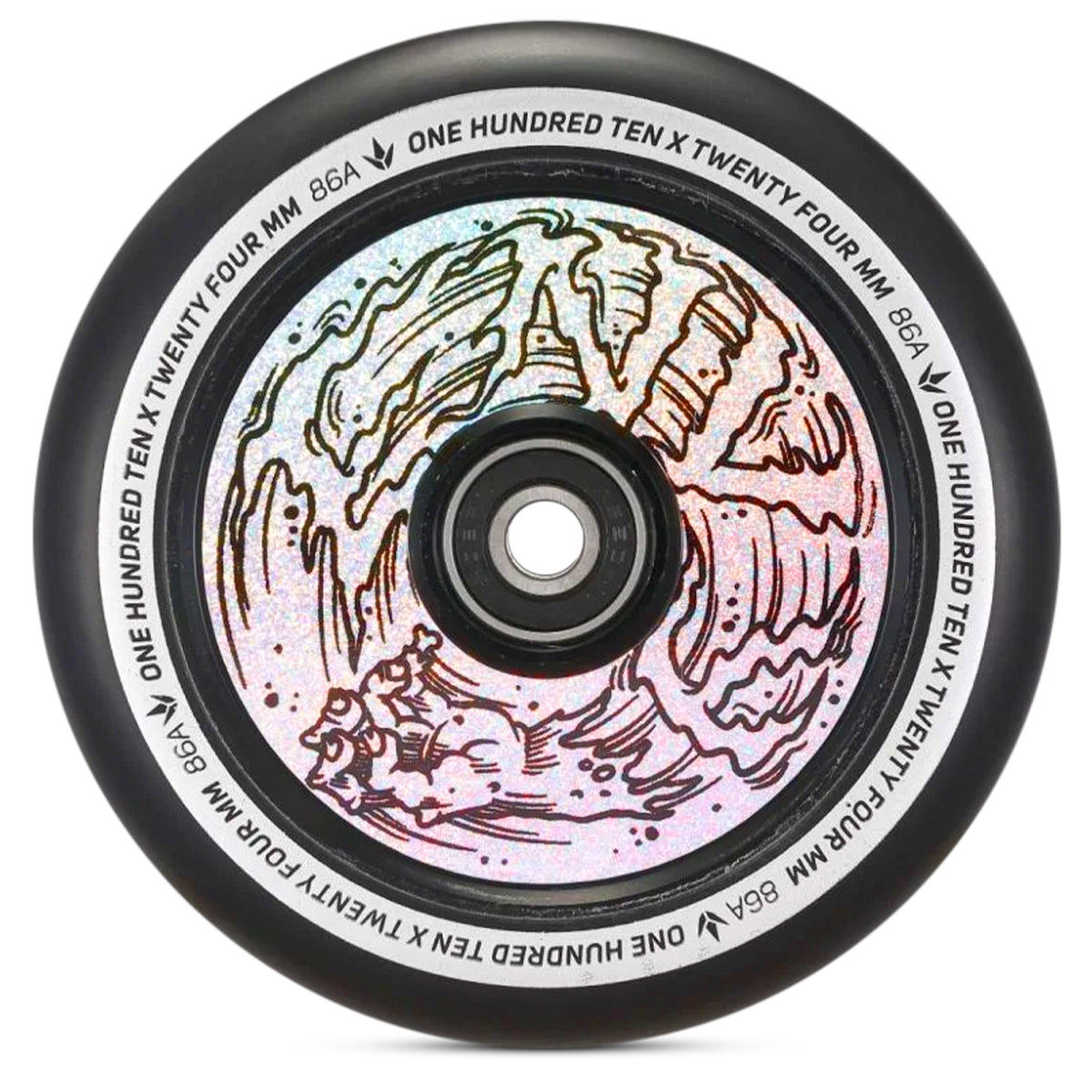 Envy Hologram Wheels 110mm - Premium Holographic Skateboard Wheels for Street & Park Skating - Perfect for Tricks, Commuting & Urban Riding