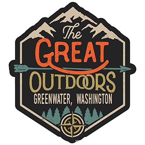 Greenwater Washington The Great Outdoors Design 4-Inch Fridge Magnet - Perfect for Refrigerators, Lockers & Office Decor - Collectible Souvenir for Travel Lovers & Nature Enthusiasts