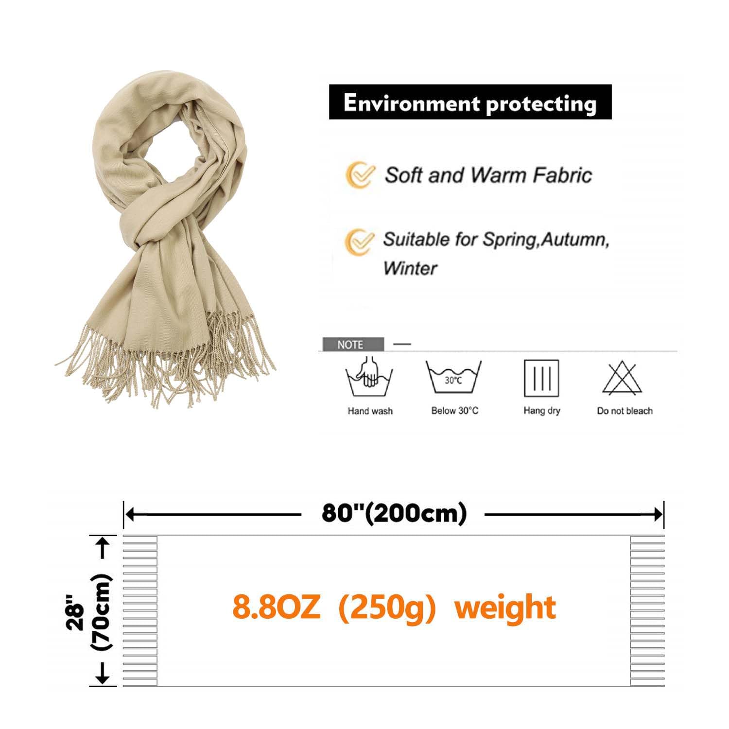 Luxury Pashmina Shawl Wraps for Women - Extra Large Soft Winter Scarves - Elegant Evening & Wedding Shawls - Perfect for Parties, Dinners & Special Occasions