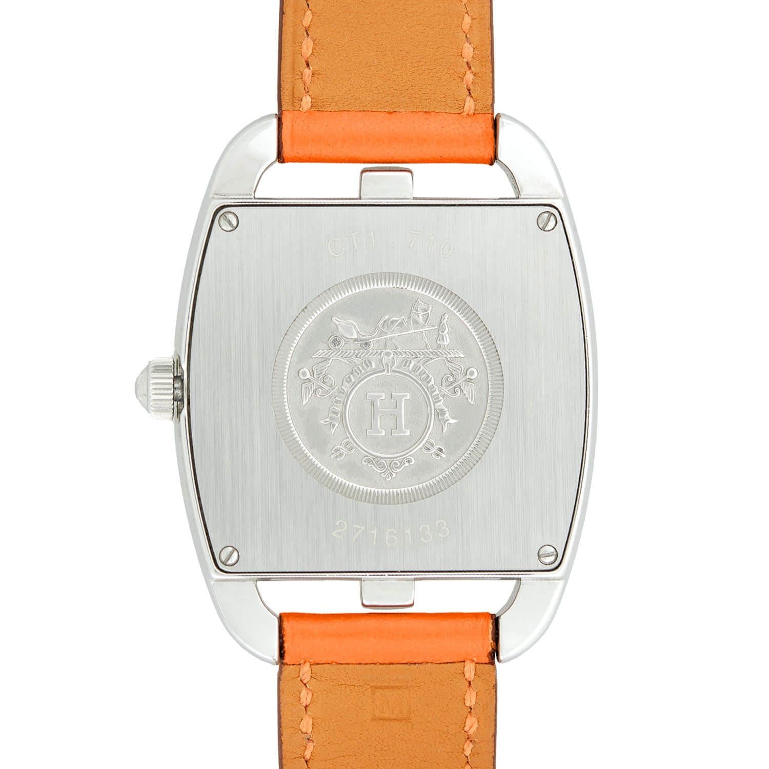 Hermes Cape Cod Tonneau Wrap Around Watch for Women - Luxury Leather Strap Dress Watch - Perfect for Business, Parties & Special Occasions