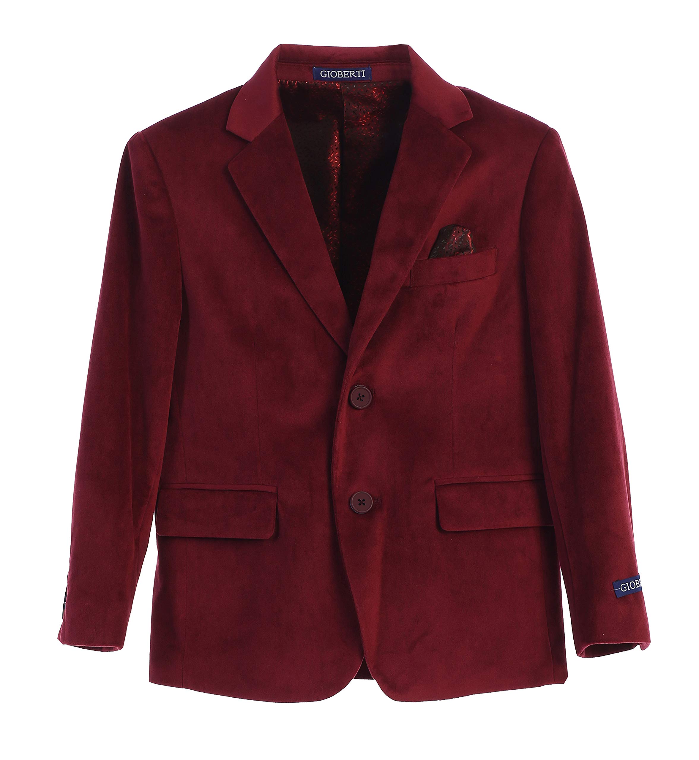 Gioberti Boys Formal Velvet Blazer Jacket for Special Occasions - Elegant Kids Suit Coat for Weddings, Parties & School Events