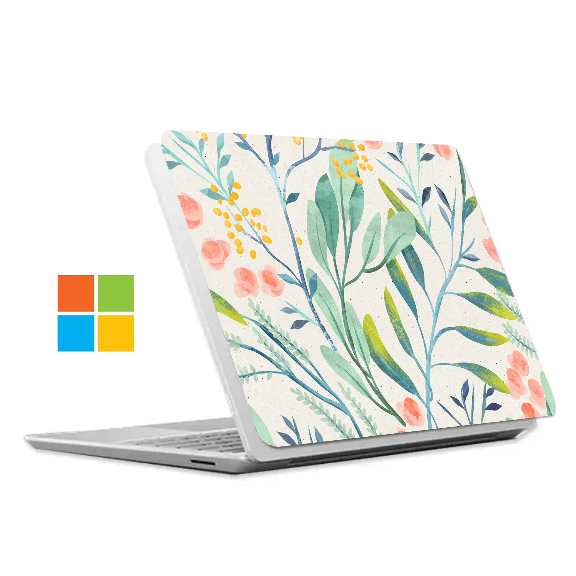 Pink Flower Surface Laptop Case - Slim Protective Cover for Microsoft Surface Laptop 3/4/5 - Perfect for Work, School & Travel