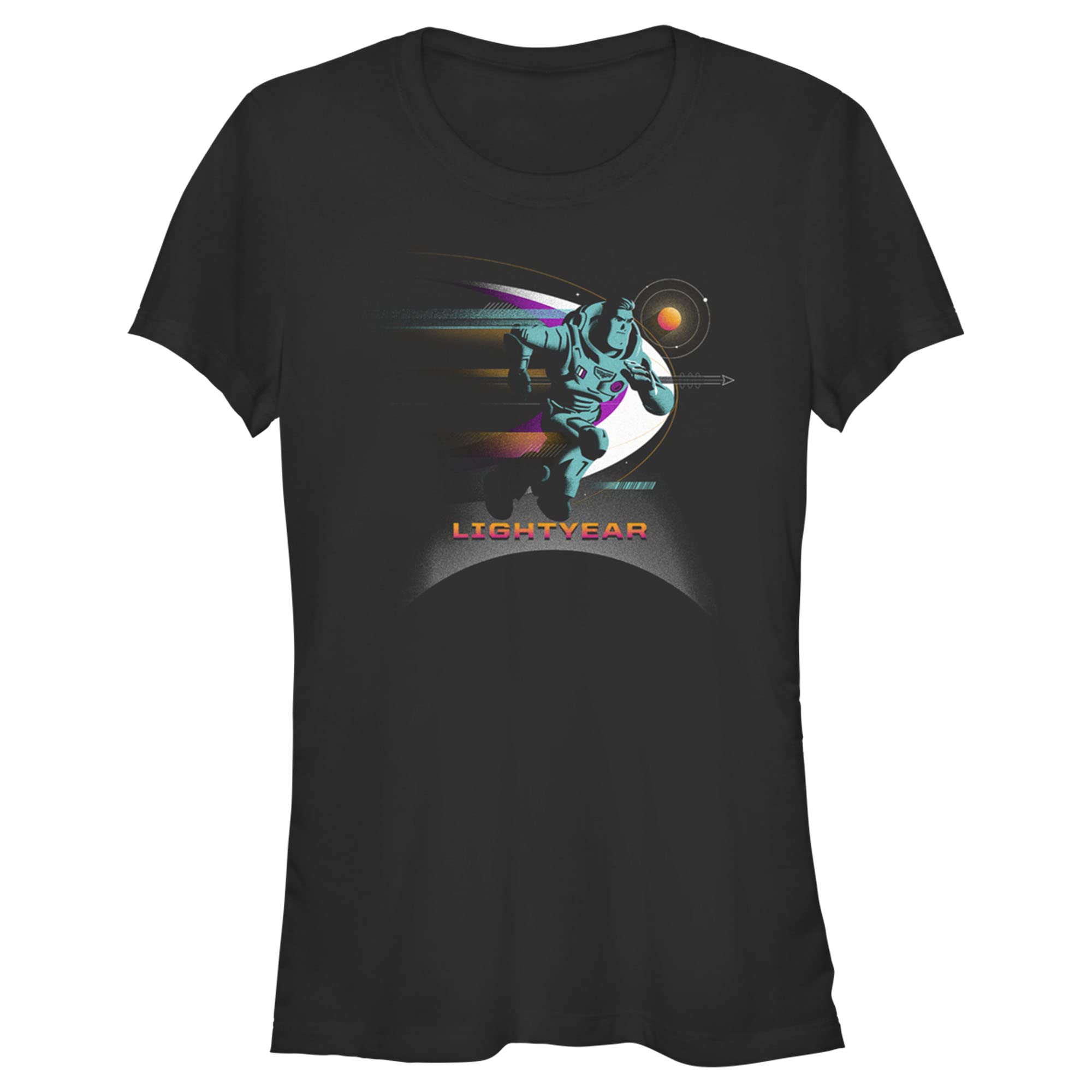 Junior's Lightyear Buzz Running Planets Logo T-Shirt - Space Themed Kids Graphic Tee for Boys & Girls | Perfect for School, Playdates & Birthday Parties