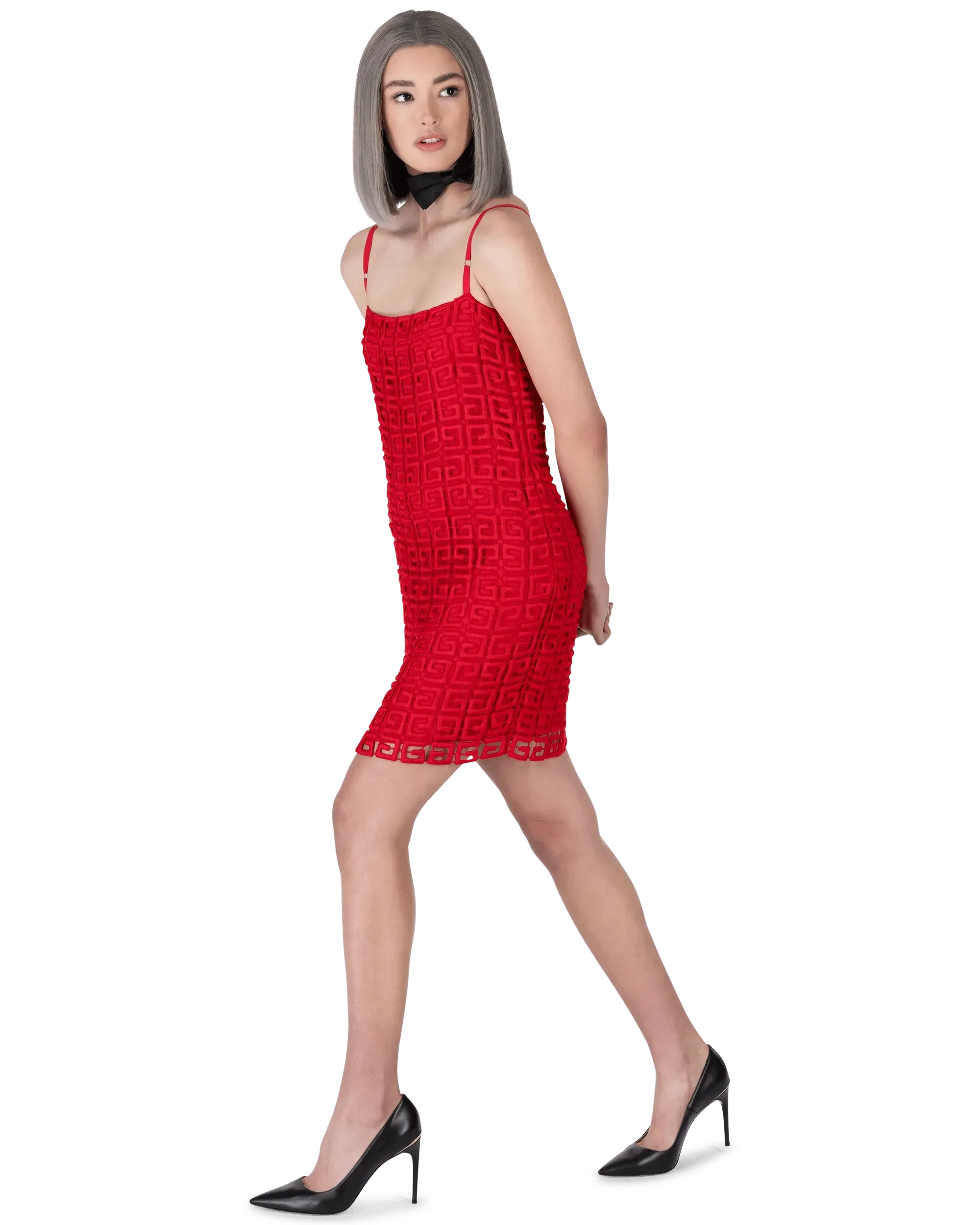 Elegant Monogram 4G Slip Dress for Women - Sexy Bodycon Midi Dress with Adjustable Straps | Perfect for Date Night, Cocktail Parties & Special Occasions