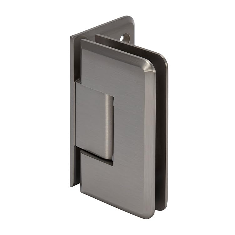 CRL Brushed Nickel Cologne 544 Series 5176 Wall Mount Offset Back Plate Hinge - Pre-Set for Bathroom, Shower & Cabinet Doors - Durable Hardware for Home Improvement Projects