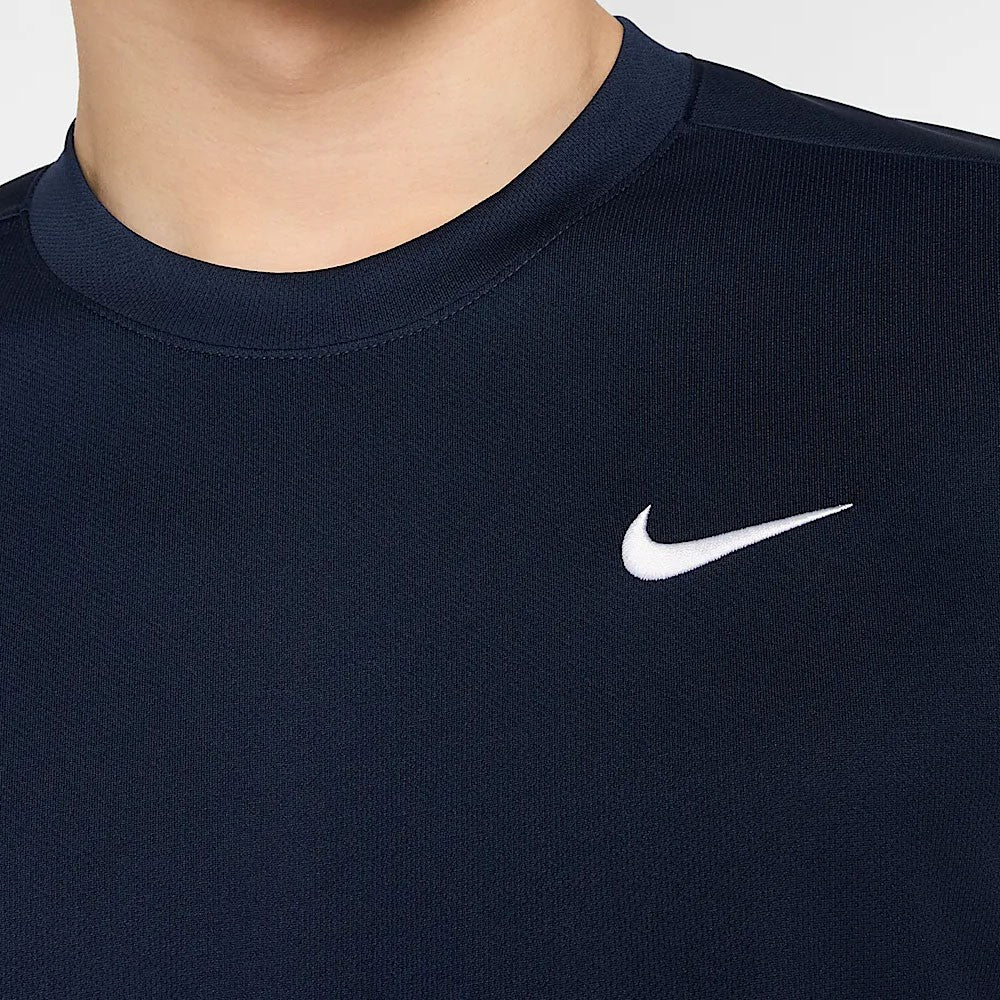Nike Men's Victory Shirt - Obsidian Blue Performance T-Shirt for Running, Gym & Casual Wear | Moisture-Wicking & Breathable Activewear