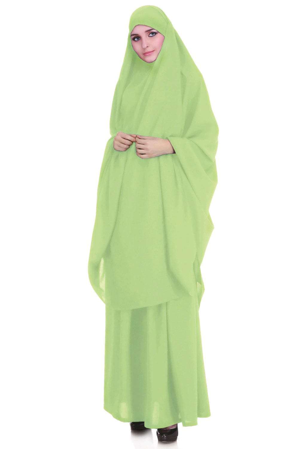 Free Size Jilbab/Khimar & Skirt Set - Breathable Nida Fabric for Muslim Women - Perfect for Prayer, Daily Wear & Special Occasions