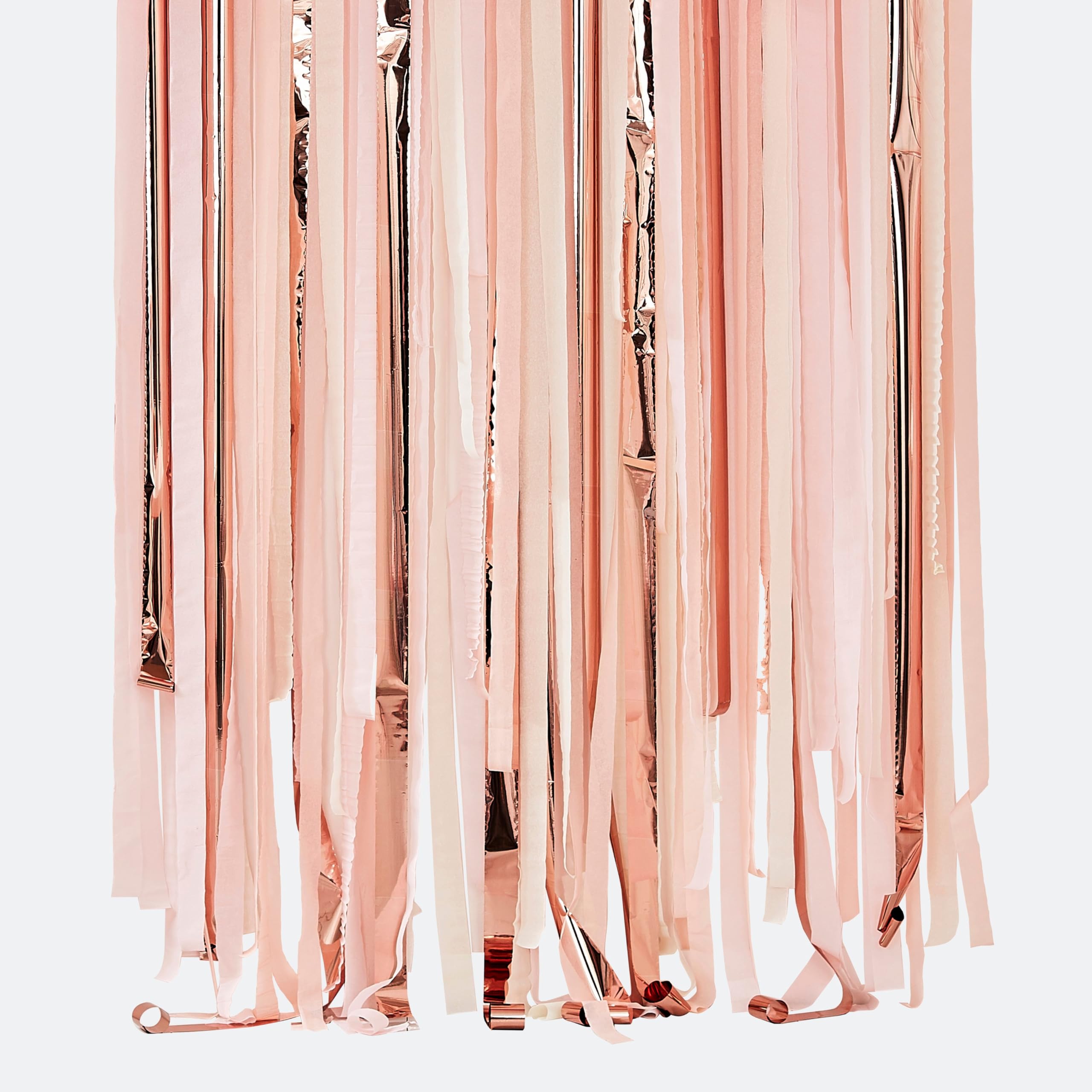 Ginger Ray Pink & Rose Gold Party Streamers Backdrop Kit - Elegant Birthday, Wedding, Baby Shower Decorations for Photo Booth & Event Decor