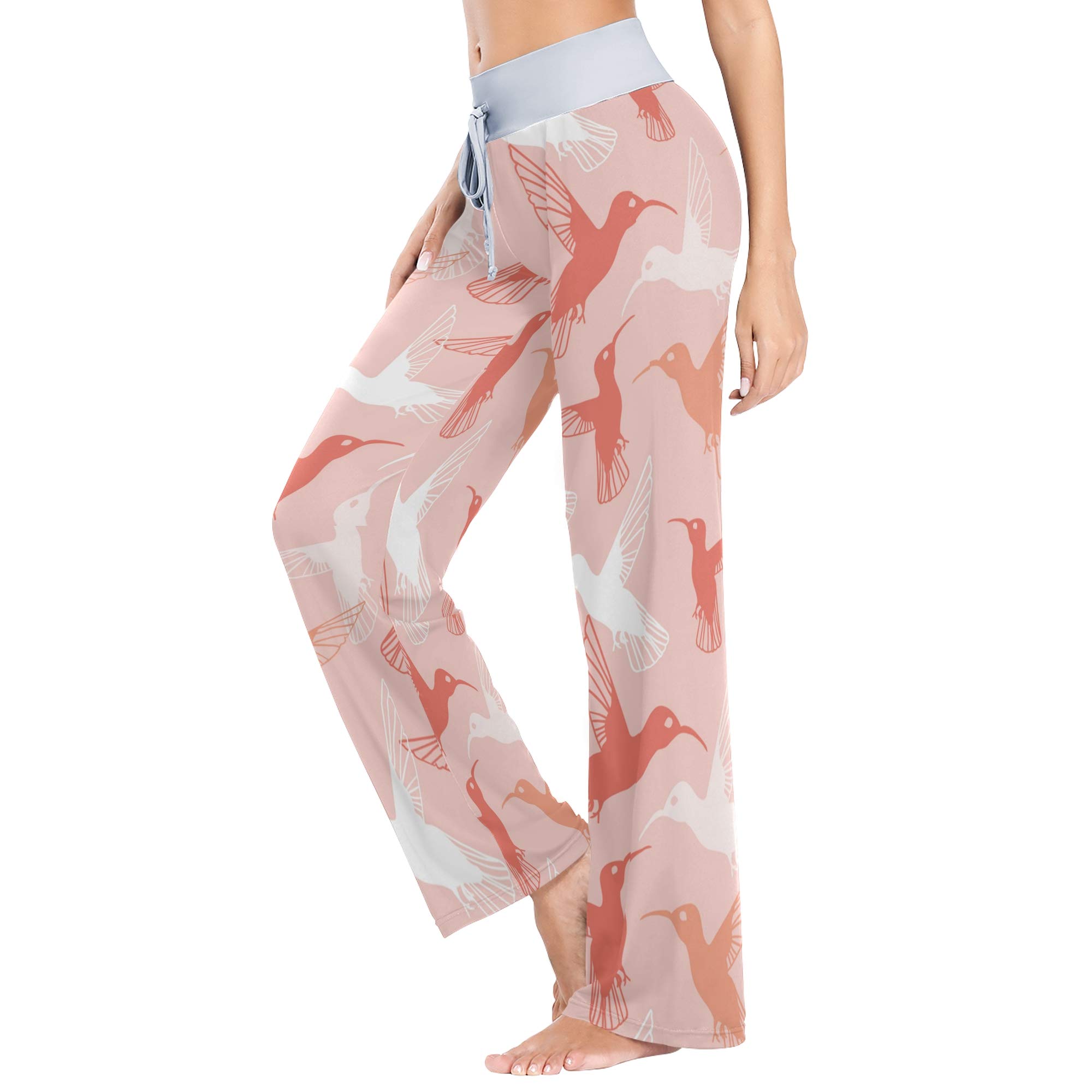 Women's High Waist Palazzo Lounge Pants - Soft Stretchy Drawstring Wide Leg Pajama Pants for Sleeping, Yoga & Home Comfort