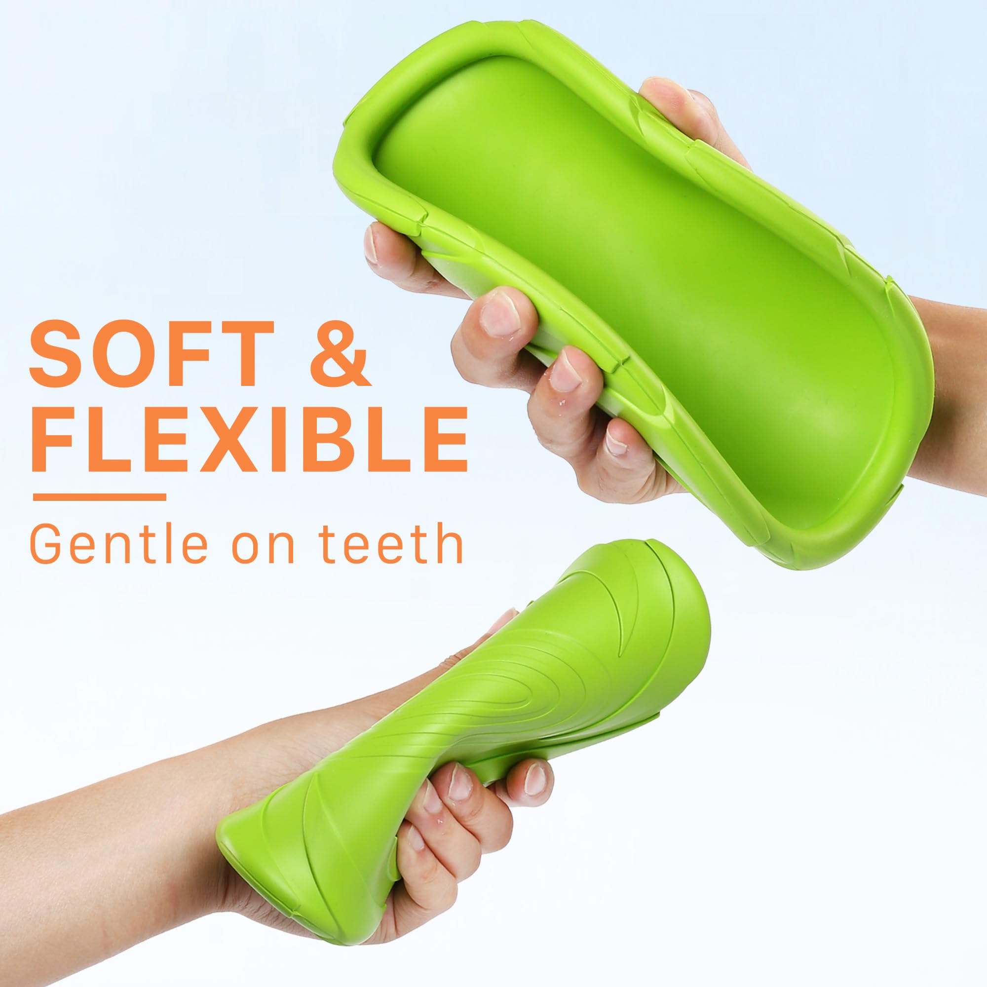 Durable 7-Inch Dog Flying Disc - 2 Pack Natural Rubber Floating Dog Toy for Fetch & Training - Waterproof & Chew Resistant for Pool, Beach, Lakes - Orange & Green for High Visibility Playtime