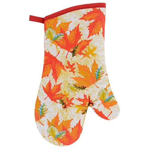 Fall Leaves Kitchen Towel Set - 4 Piece Kitchen Accessories with Oven Mitt & Pot Holder | Autumn-Themed Home Decor for Thanksgiving & Cozy Fall Cooking