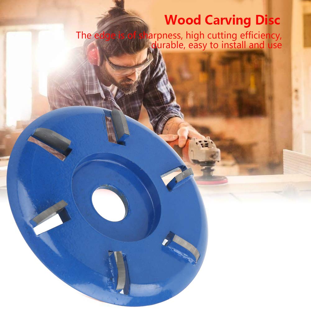 6-Teeth Steel Wood Carving Disc - Power Milling Cutter for Angle Grinder | Woodworking Tool Accessories | Perfect for DIY Projects, Furniture Making & Artistic Wood Carving