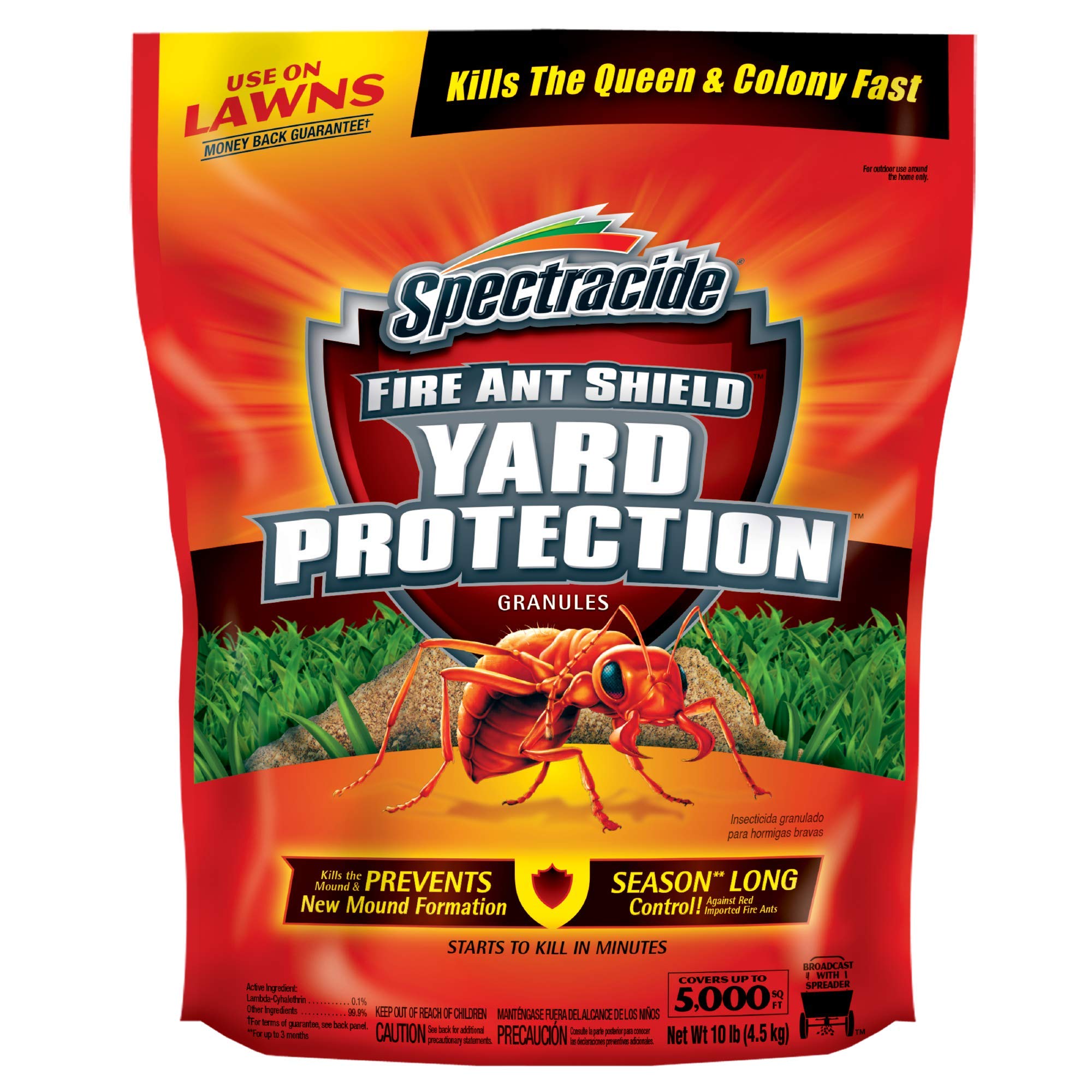 Spectracide 96472-1 Fire Ant Killer Granules - 10 lb (Pack of 4) | Yard Protection for Fire Ant Control | Effective for Lawns, Gardens & Outdoor Areas