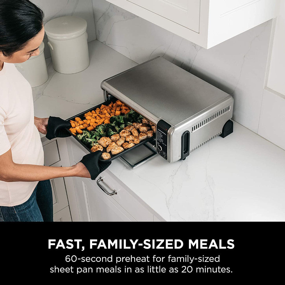 Ninja Foodi 8-in-1 Digital Air Fryer Oven with Convection Bake, Toast & Air Fry Functions | FT102 Countertop Appliance | Perfect for Small Kitchens, Dorms & RV Cooking