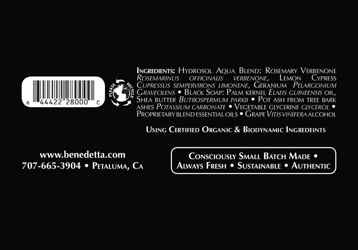 Benedetta Natural Sacred Soap - Lye-Free Body Wash, Cleanser & Moisturizing Bath Gel with Fair-Trade Shea Butter & West African Black Soap for Dry & Sensitive Skin – 16 fl oz Fresh Scent – Perfect for Daily Shower, Spa Day & Gentle Skin Care Routine