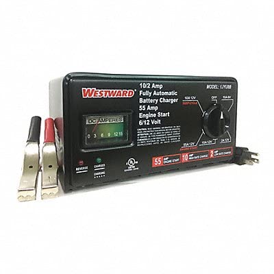 Westward 6V/12V 55A Battery Charger & Maintainer - Heavy Duty Car, Truck, RV, Boat, ATV Battery Charging & Maintenance for Reliable Starts