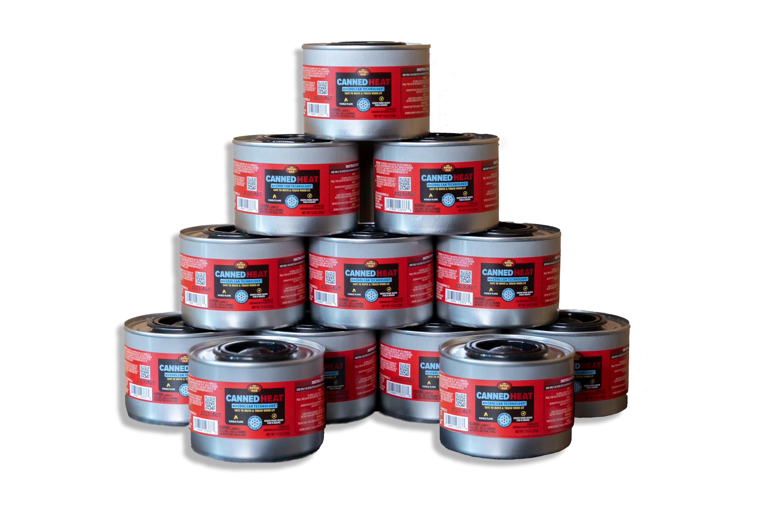 Royal Oak 12/6 Hour Canned Fuel - Non-Drip, Resealable & Easy Open Chafing Dish Fuel for Buffets, Catering, Weddings & Outdoor Events - Perfect for Food Warmers, Fondue Pots & Camping Stoves