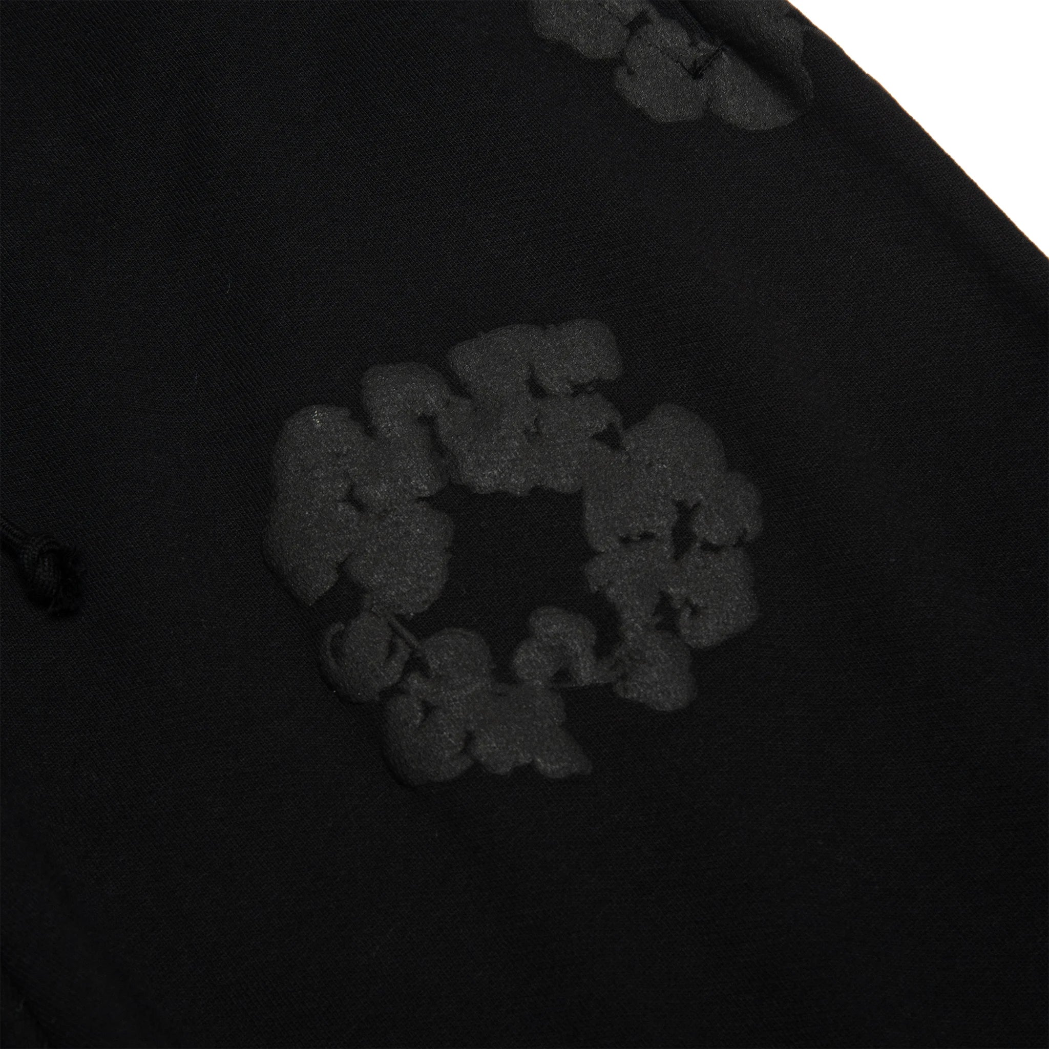 Vintage Denim Tears Cotton Wreath Black Monochrome Sweatpants - Men's Casual Joggers for Streetwear & Lounge Wear