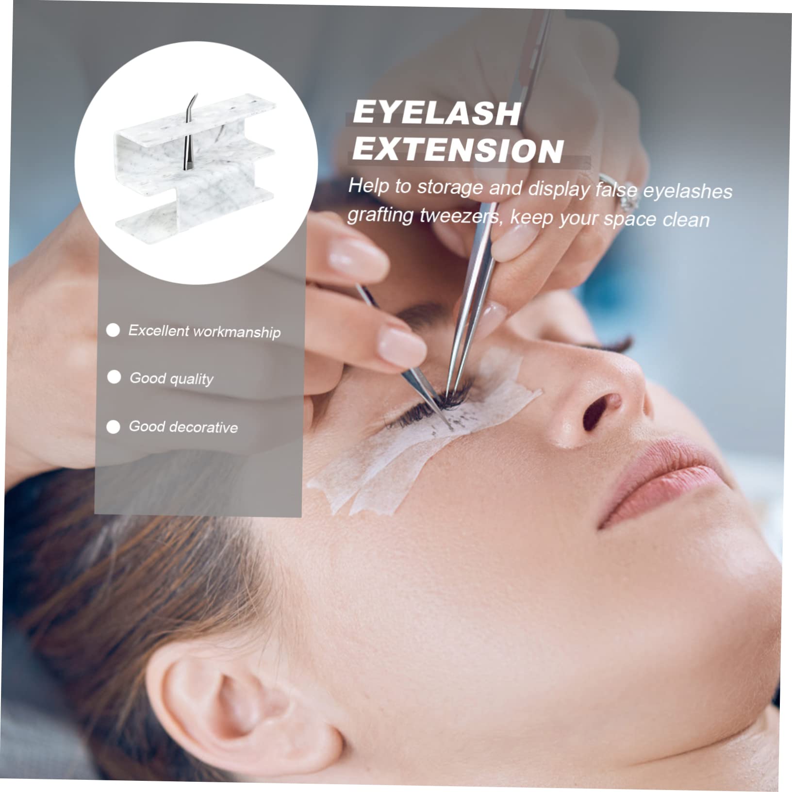 Professional Straight Lash Extension Tweezers Holder Case - Eyelash Tweezers Storage Organizer for Salon & Home Use - Perfect for Lash Artists, Beauty Professionals & DIY Enthusiasts