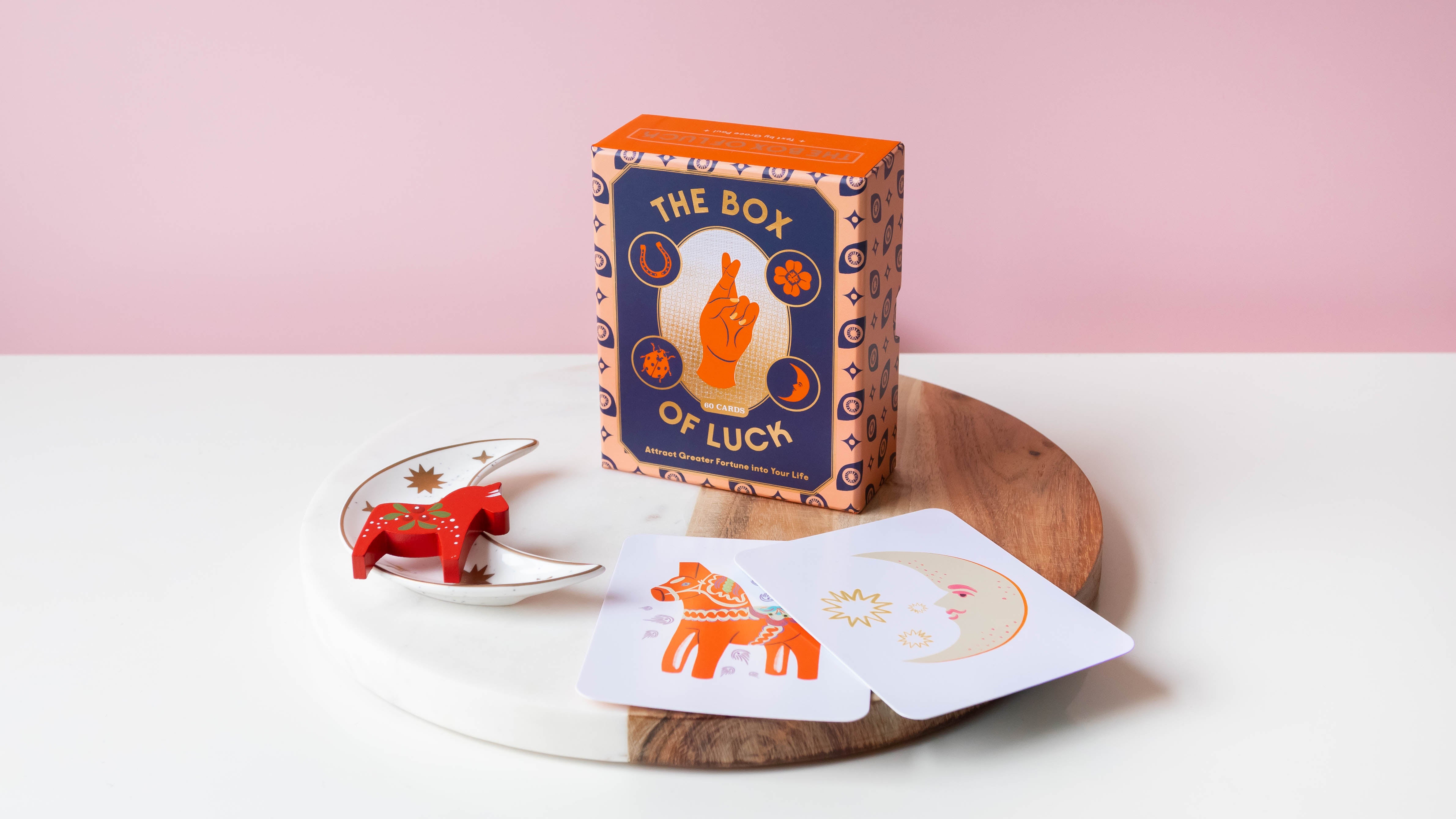 60 Lucky Fortune Cards - The Box of Luck for Manifesting Wealth & Success | Perfect for Daily Affirmations, Meditation & Law of Attraction Practice