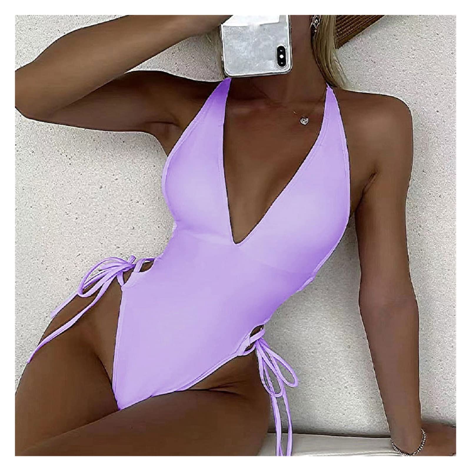 Women's One-Piece Push Up Bikini Swimsuit with Adjustable Straps & Twist Design - Summer Beach Bathing Suit (Color A, Size M) | Perfect for Pool Parties, Vacations & Tropical Getaways