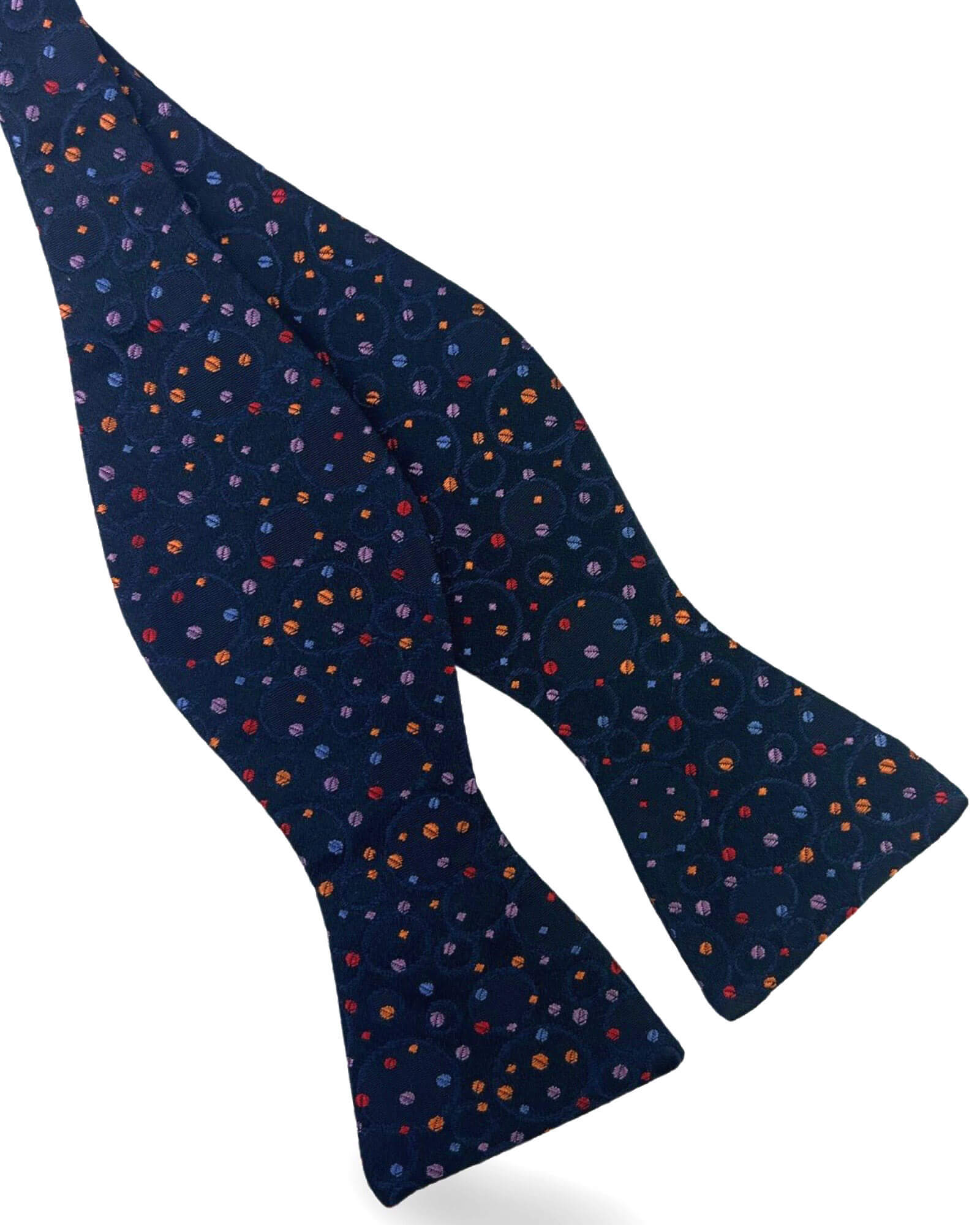 DÉCLIC Scatter Spot TYO Bow Tie for Men - Navy Blue Pre-Tied Necktie - Perfect for Weddings, Parties & Formal Events
