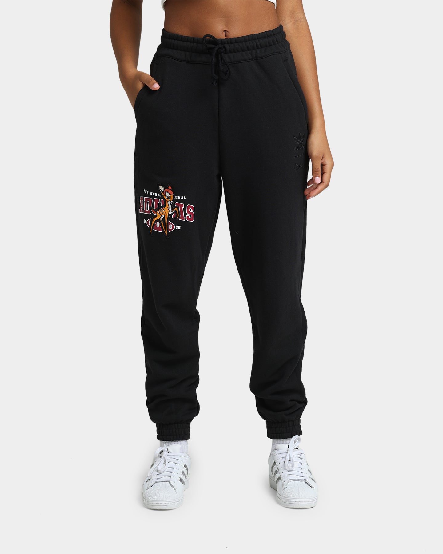 Adidas X Disney Bambi Joggers for Women & Men - Black Athletic Pants for Running, Lounge & Casual Wear