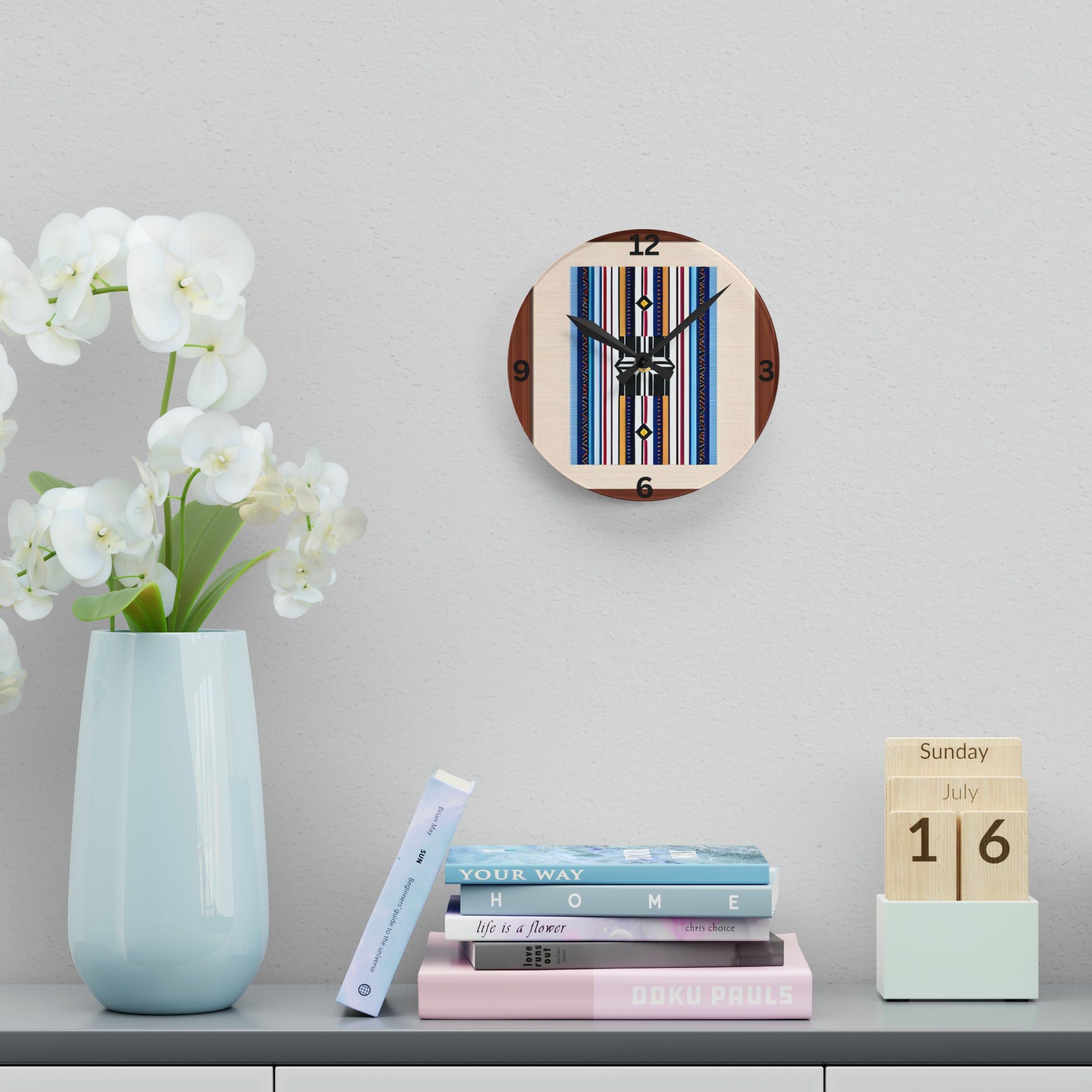 Stylish Acrylic Wall Clock - Square or Round Design with Nevada Strips | Modern Home & Office Decor | Perfect for Living Room, Bedroom or Workspace