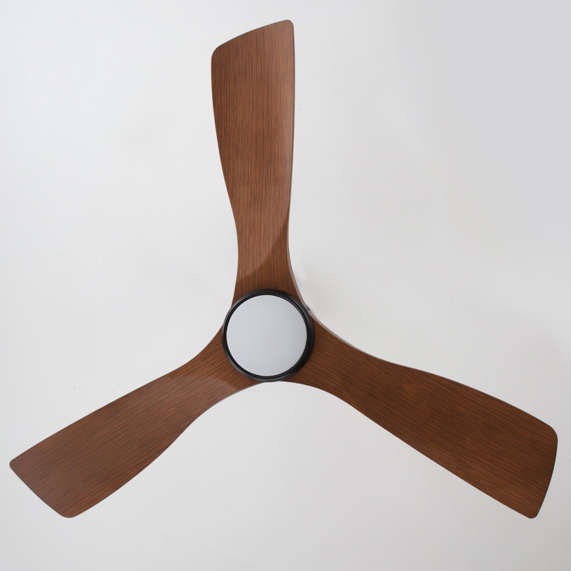 42 Inch IP65 Rated Outdoor Ceiling Fan with LED Light - Modern Black Design, Dniester DC Motor, Hanging Buckle & Downrod - Perfect for Patio, Deck, Pergola and Outdoor Living Spaces