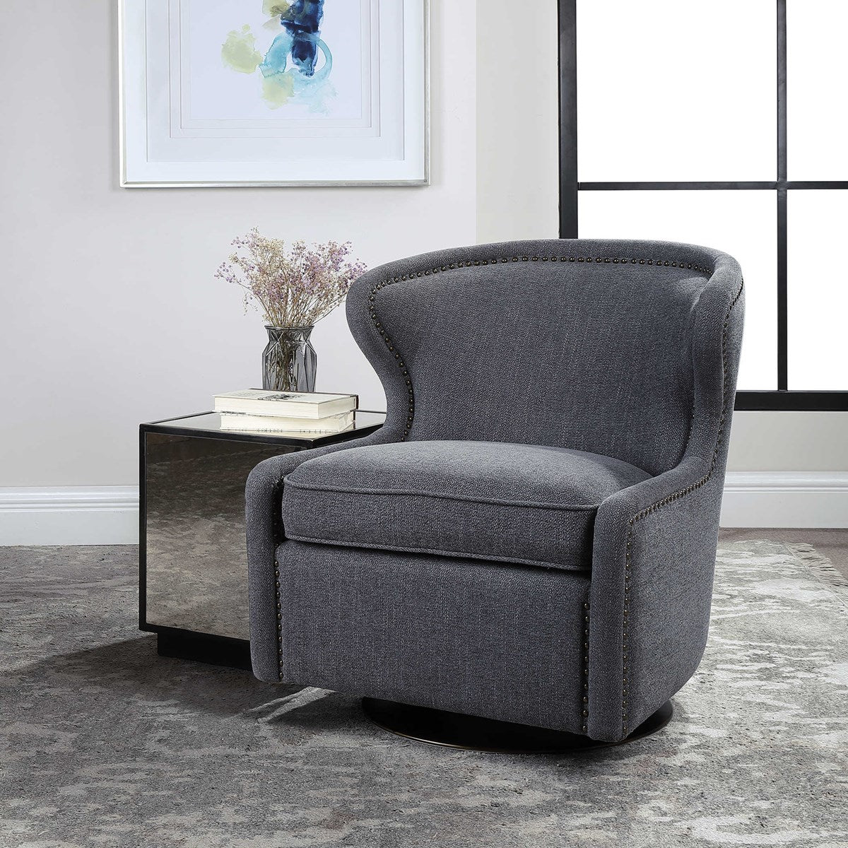 Biscay Swivel Chair - 360 Degree Rotating Modern Office Chair with Ergonomic Design for Home & Workspace - Perfect for Desk Work, Gaming, and Relaxation