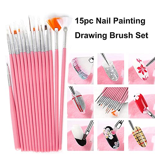 Shidara 20-Piece Nail Art Brush Set - Professional UV Gel Liner, Dotting, and Mandala Painting Brushes for Salon & DIY Nail Designs | Perfect for Manicures, Nail Extensions & Gel Polish Art