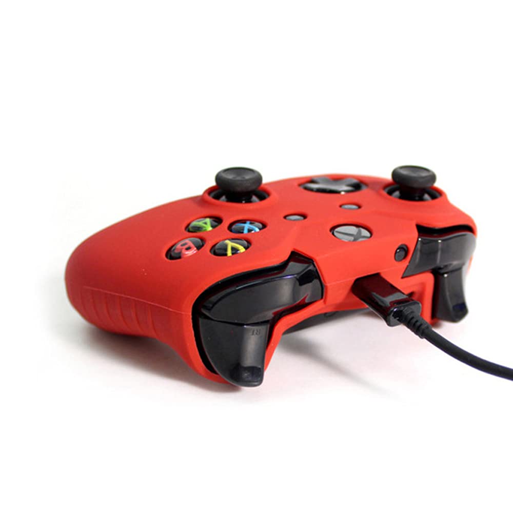 Premium Soft Silicone Skin Case Cover for Microsoft Xbox One Controller - Shockproof & Anti-Slip Protection (Red) - Perfect for Gaming, Travel & Home Entertainment