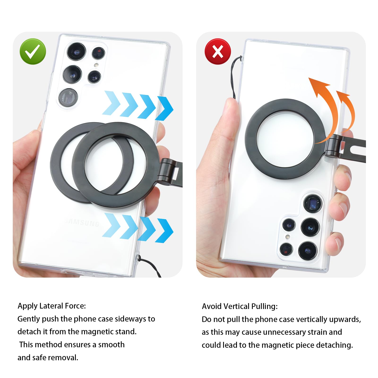 2024 Magnetic Neck Phone Mount - Hands-Free POV/Vlog Phone Holder with Anti-Shake Chest Strap for iPhone & Android (Grey) | Perfect for Recording, Live Streaming, Cooking, Workouts & Outdoor Activities