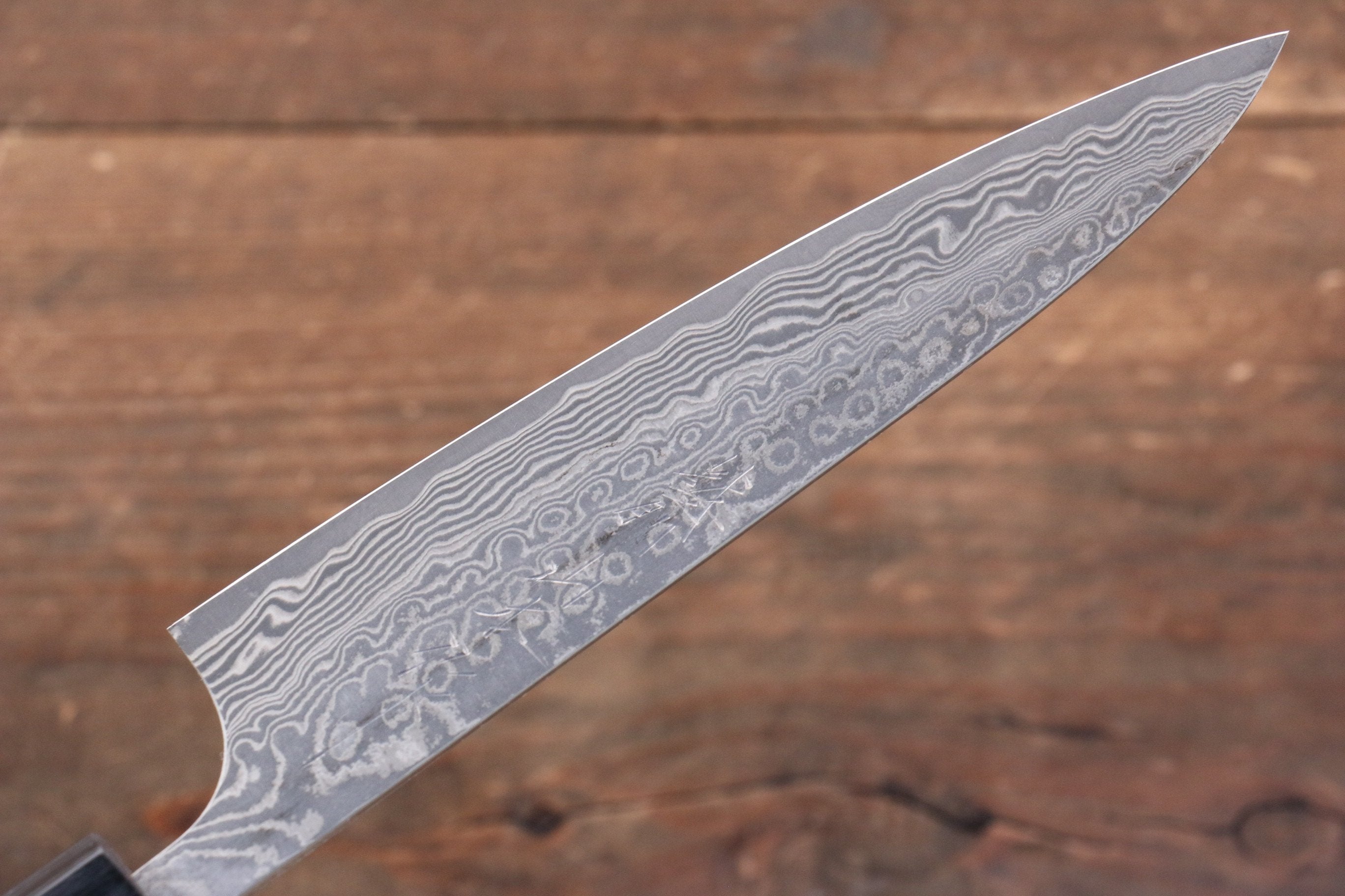 Premium Nao Yamamoto SG2 Black Damascus 140mm Petty Utility Knife with Shitan Handle - Perfect for Slicing, Dicing & Precision Kitchen Tasks