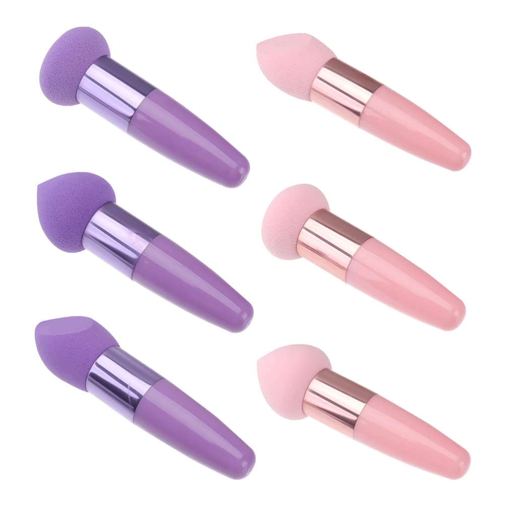Healifty 2-Pack Makeup Sponge & Brush Set - Foundation Sponge Applicator Pen for Dry & Wet Cosmetics, Egg Puff Brush for Concealer, BB Cream, Foundation & Powder | Perfect for Professional Makeup Application & Travel Beauty Kit