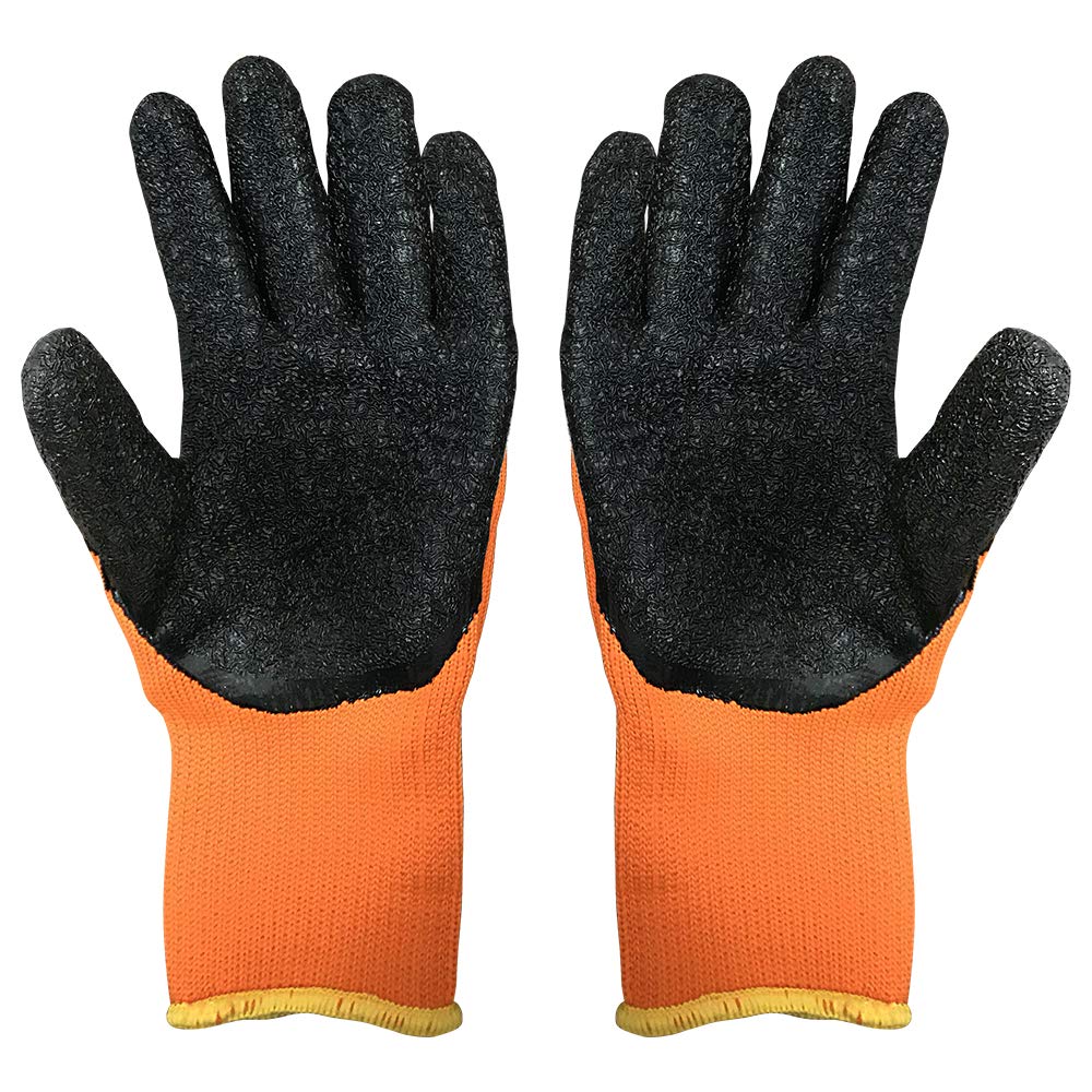 Heat Resistant Gloves for Heat Transfer Printing - Orange & Black Safety Gloves for 3D Vacuum Heat Press Machine & Sublimation - Perfect for T-Shirt Printing, DIY Crafts & Industrial Use