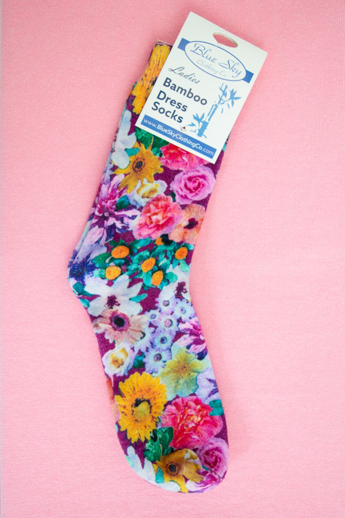Women's Bamboo Dress Socks - Soft & Breathable Ankle Socks with Fun Prints - Perfect for Work, Travel & Everyday Comfort