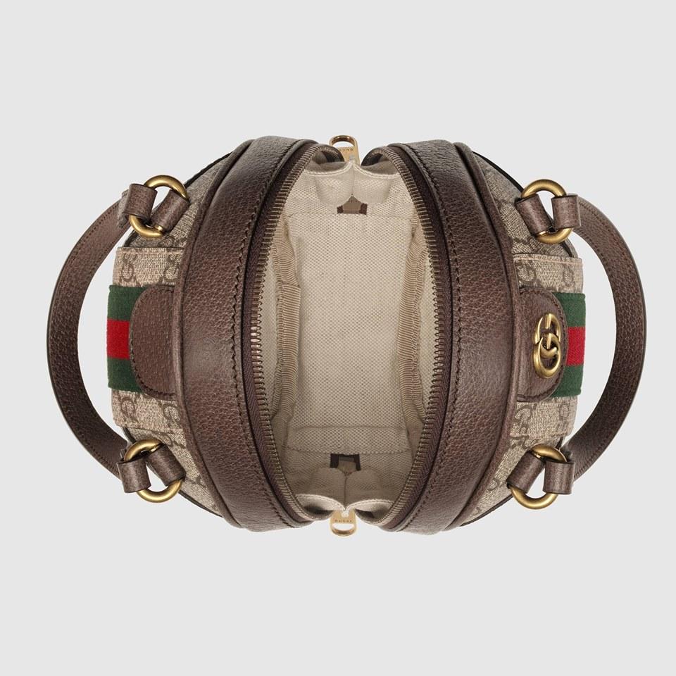 Gucci Ophidia GG Mini Basketball Shoulder Bag for Women - Luxury Leather Crossbody Purse with GG Monogram - Perfect for Casual Outings, Travel & Everyday Use