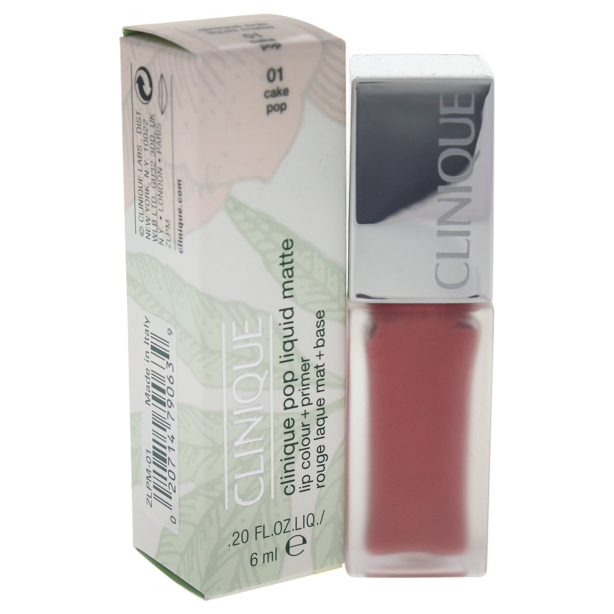 Clinique Pop Liquid Matte Lipstick - Long Lasting Matte Lip Color with Primer, Shade No.01 Cake Pop, 0.2 oz | Hydrating Non-Drying Formula for Day & Night Wear, Perfect for Parties, Dates & Everyday Makeup Looks