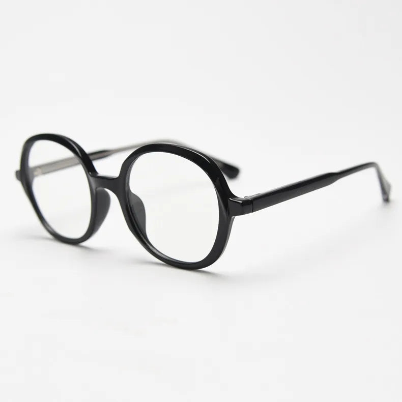 CCspace Unisex Full Rim Large Round TR90 Titanium Eyeglasses Frame 56945 - Lightweight & Durable Glasses for Work, Reading & Fashion