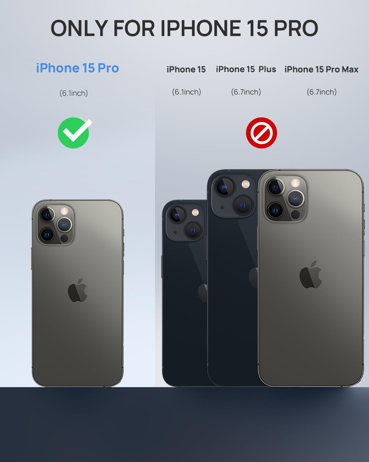 Lanhiem Magnetic iPhone 15 Pro Case - IP68 Waterproof & Dustproof Shockproof Cover with Built-in Screen Protector | Magsafe Compatible Rugged Phone Case 6.1 inch (Black/Clear) for Outdoor Sports & Extreme Activities