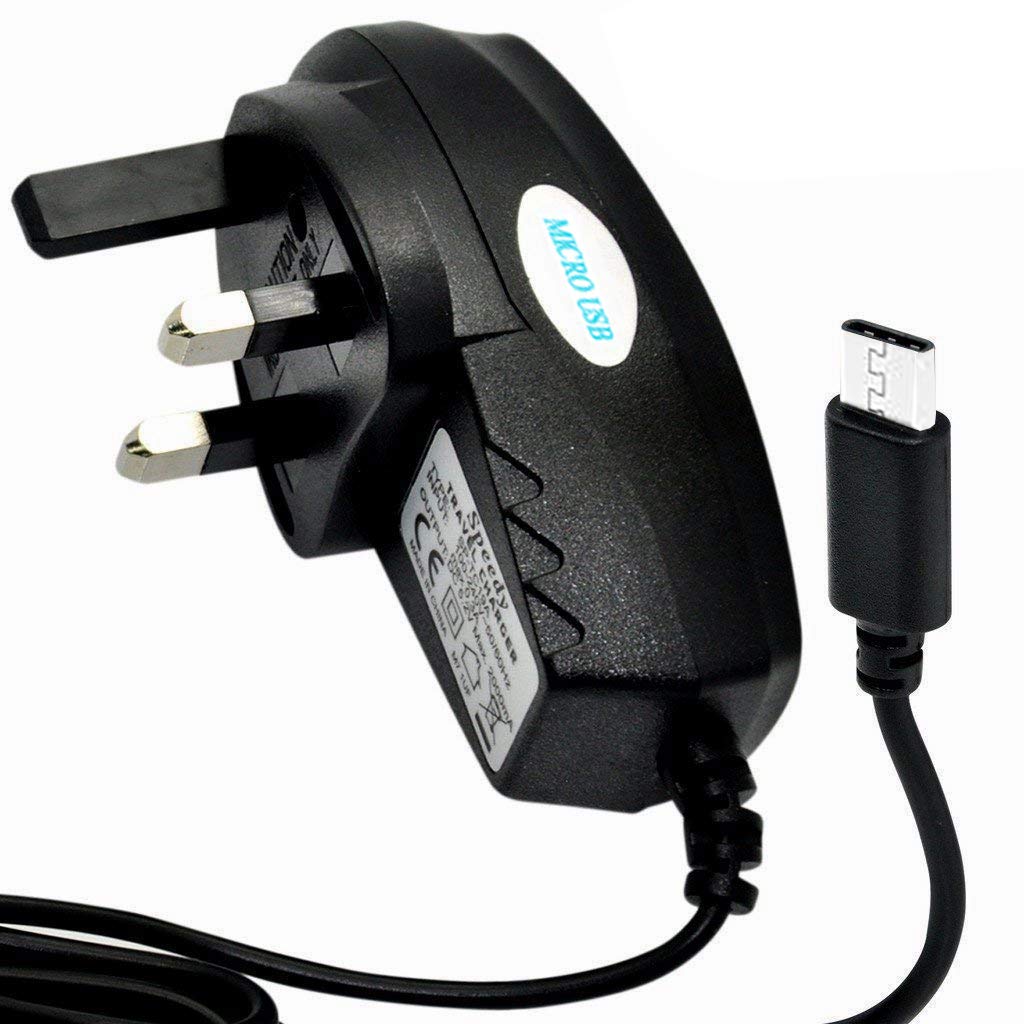 Original Nokia 1.3 Charger - 3 Pin UK Wall Plug Micro USB Power Adapter for Nokia 1.3 Smartphone (Black) | Fast Charging | Home & Office Use