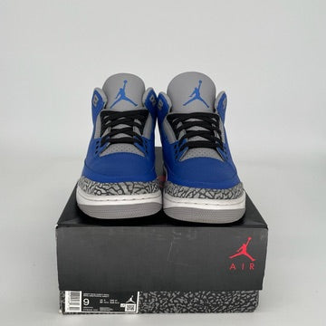 AIR JORDAN 3 VARSITY ROYAL CEMENT Men's Basketball Shoes Size 9 - CT8532-400 | Retro Sneakers for Casual Wear, Street Fashion & Sports Performance