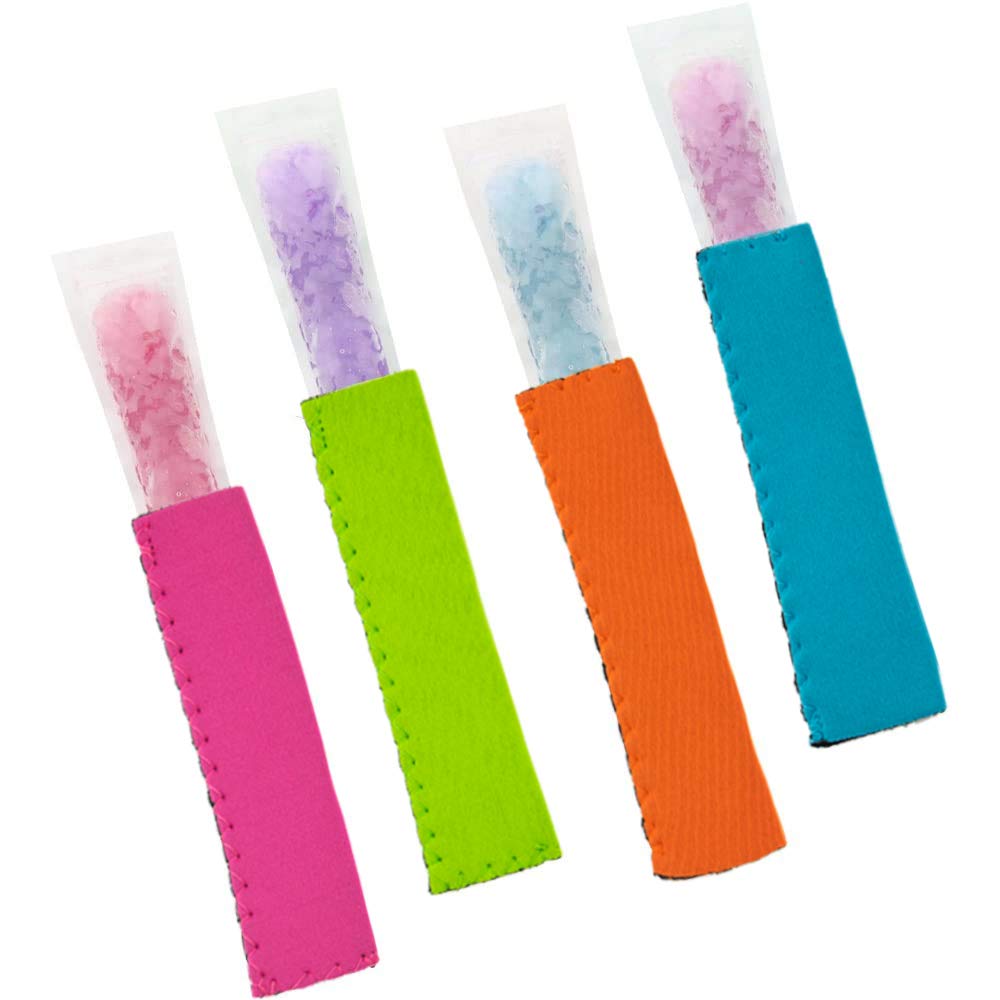 40-Piece Reusable Popsicle Holders Set - Freezer Ice Pop Bags & Anti-Freezing Sleeves (20 Colors) - Perfect for Homemade Ice Pops, Summer Treats & Kids Snacks
