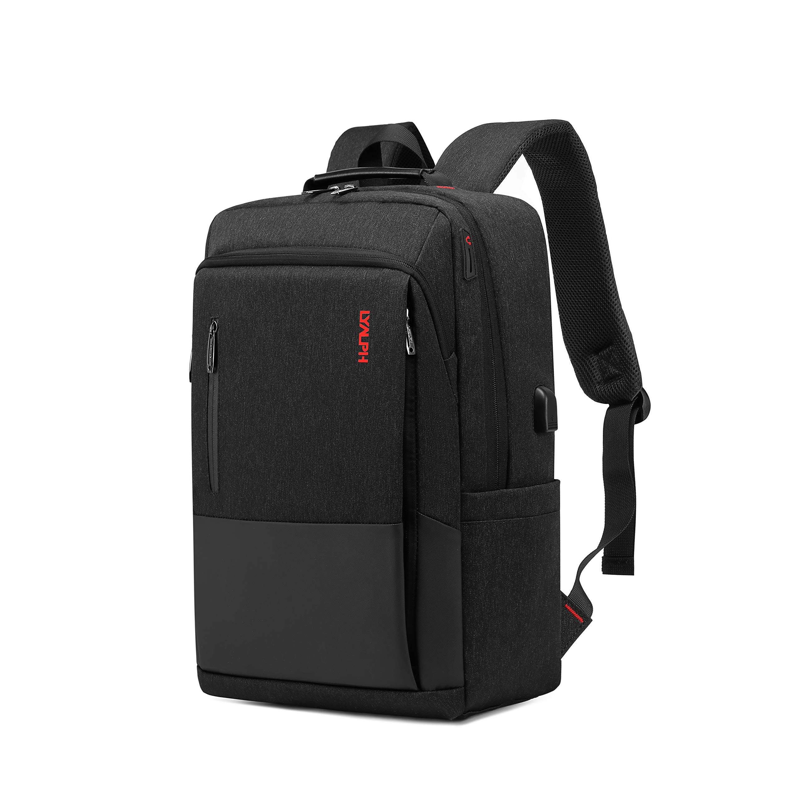 Travel Laptop Backpack for Men with USB Charging Port, Water Resistant 15.6-17 Inch Computer Bag for Work, School & Outdoor Adventures